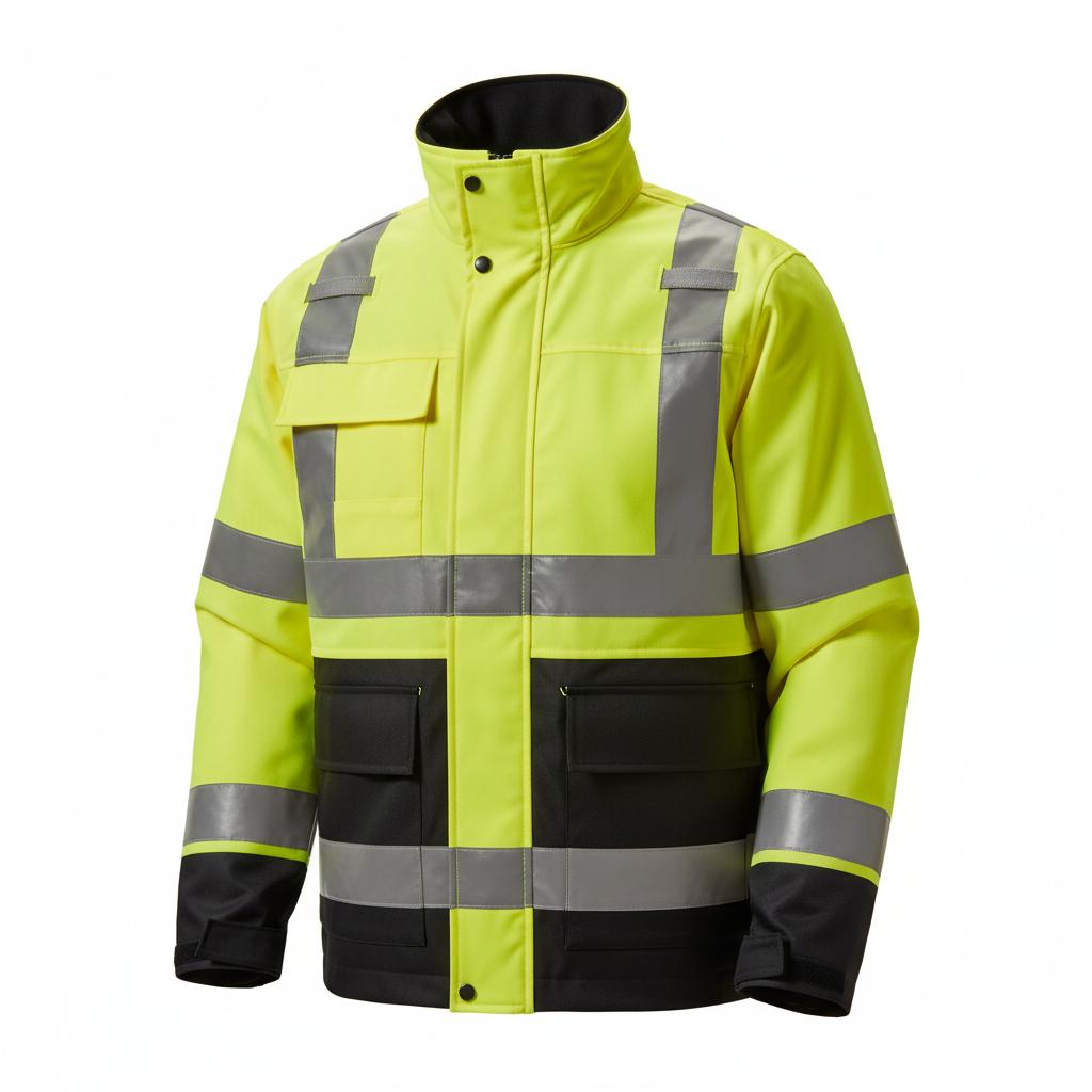 Premium High Visibility Hi Vis Waterproof Fleece lined Jacket / Parka